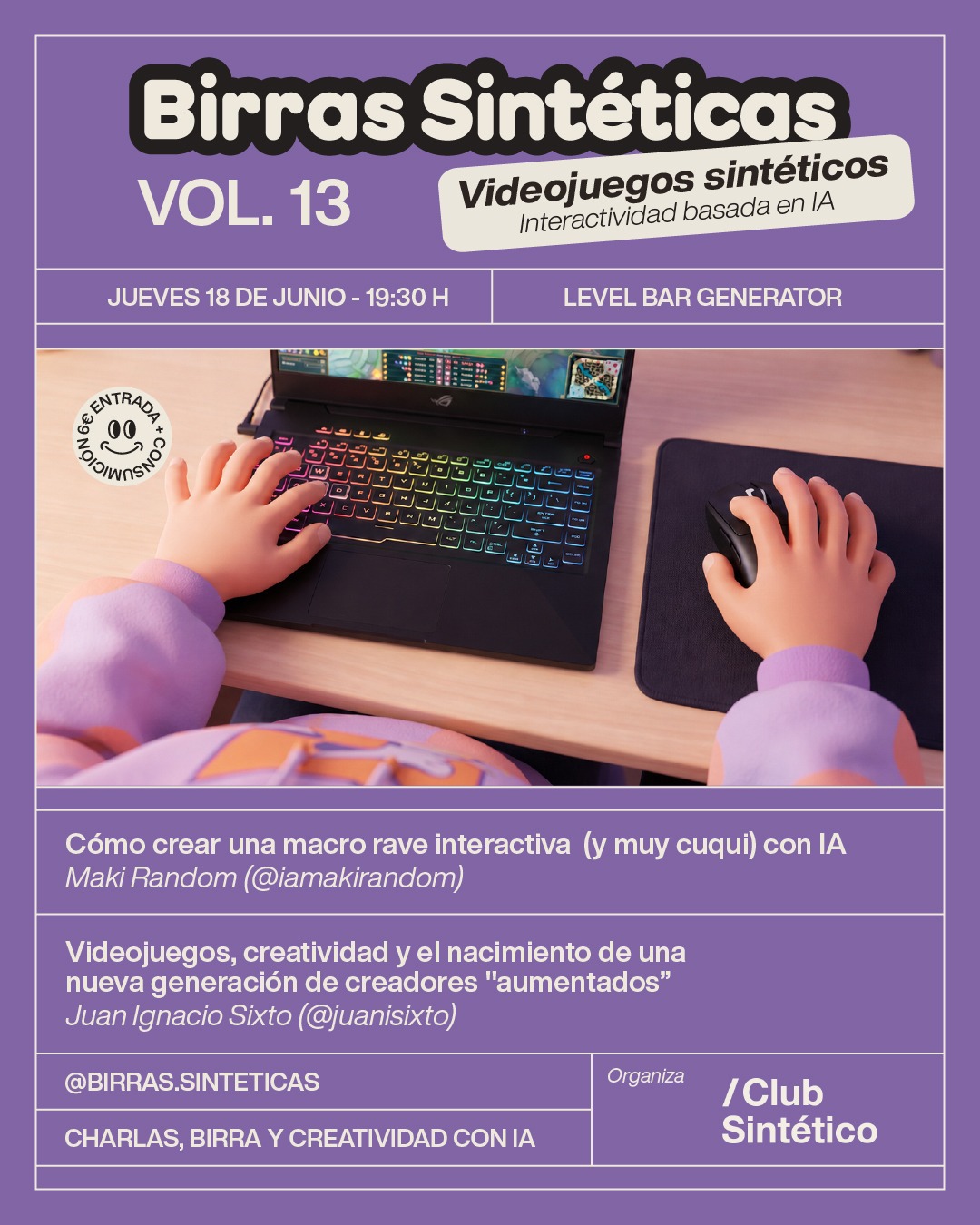 Cartel Birras Sintéticas Vol. 13 — Videojuegos sintéticos